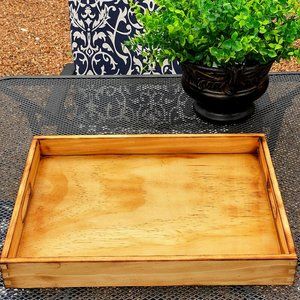 Rustic hand charred wooden serving tray